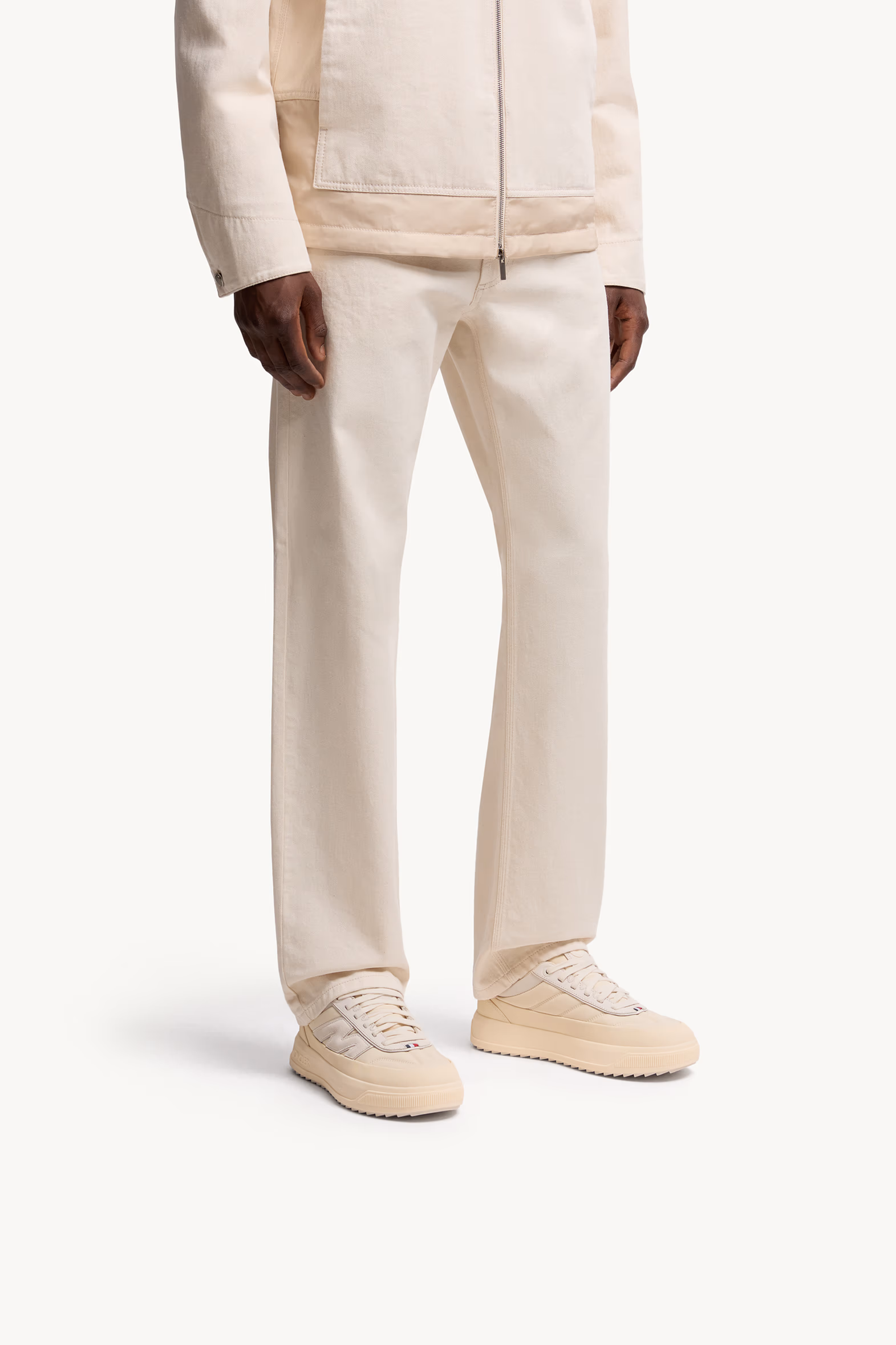 Sneakers en nubuck et daim Moncler Altive Hommes Beige Clair Moncler 2